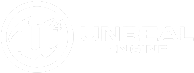 Le logo de unreal engine en blanc